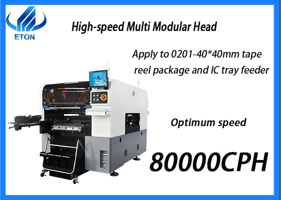 Velocidad media 80000CPH de la máquina del montaje de 0201 SMD para BGA QFP