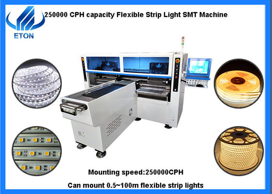 Máquina de recogida y colocación para luces de banda flexible 1M - 100M 250000CPH cabezas de módulo doble