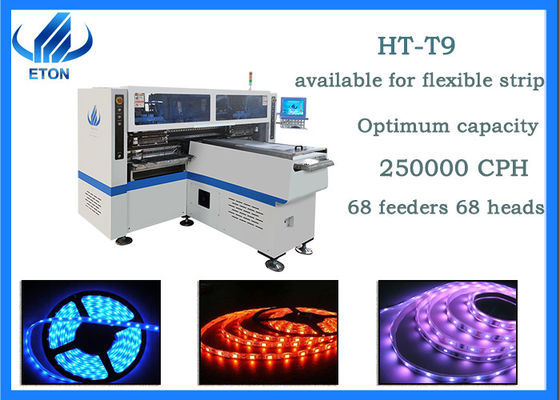 las cámaras digitales 250000CPH del PWB 5 de la longitud 250mm*any llevaron la máquina flexible del montaje de SMT de la tira