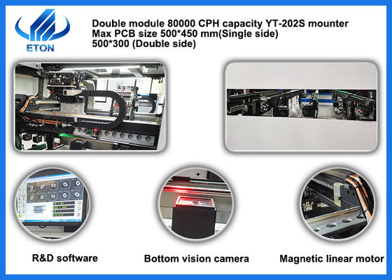 Máquina multifuncional de la colocación de SMT del módulo dual de las cabezas 80000CPH de la máquina 32 de la selección y del lugar
