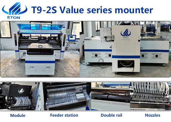 La máquina del lugar de la selección de SIRA Double Rail SMT cuatro grupos de la colocación dirige 136 estaciones del alimentador