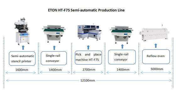 Los tubos de ETON 18W CPH SMT Chip Mounter el 1.2m LED escogen y colocan el equipo