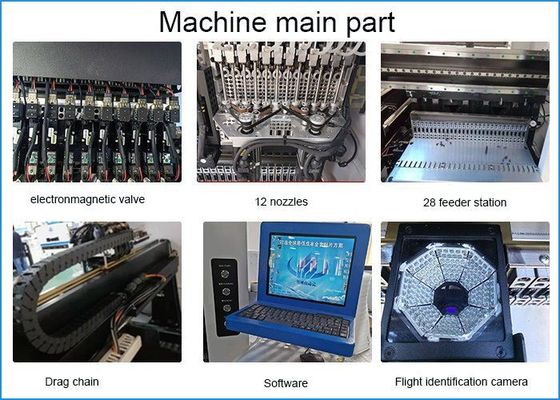 Línea de producción de luz LED multifuncional SMT Mounter HT-E8S 40K CPH