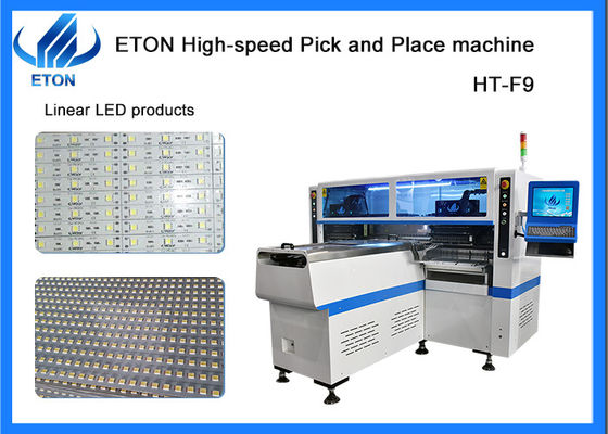 Máquina SMT de luz lineal LED con motor lineal magnético 68 cabezas PCS