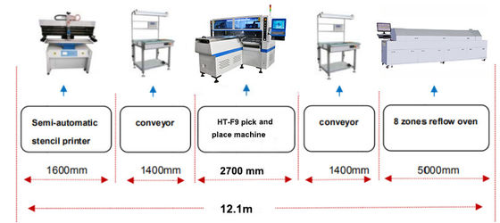 1200mm*330mm PCB SMT Seleccionar y colocar la máquina para 0.5M 1M luz de banda