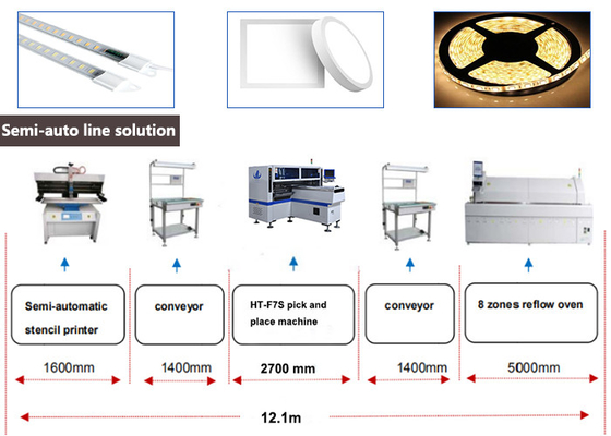 Iluminación LED lineal Máquina de colocación SMT de alta velocidad de 180000 capacidades