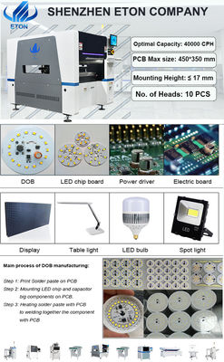Precisión automática de la máquina 8KW 0.04m m de la selección y del lugar de 9000CPH SMT