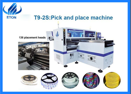 Tira flexible doble Mounter del carril LED 136 cabezas 500000CPH SMT Chip Mounter
