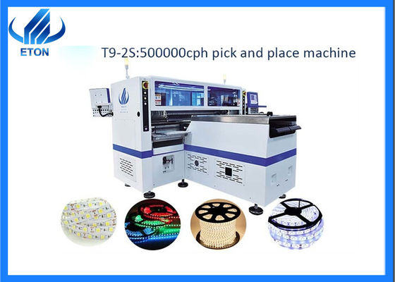 Carril flexible del doble de las cabezas 500000CPH de SMT Chip Mounter 136 de la tira del LED
