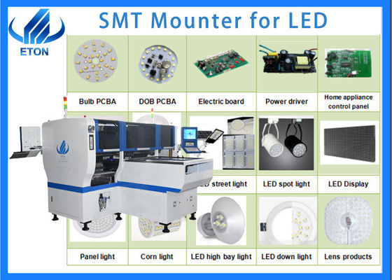 velocidad doble del módulo doble del brazo del doble de 8kw SMT Mounter para el tubo/la tira/la luz de bulbo