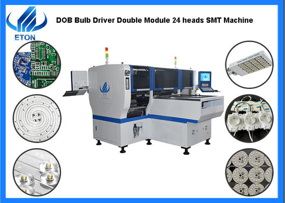 velocidad doble del módulo doble del brazo del doble de 8kw SMT Mounter para el tubo/la tira/la luz de bulbo